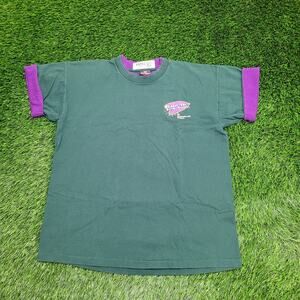 Vintage 90s Funny Sassy Attitude Shirt Womens Large 21x25 Green